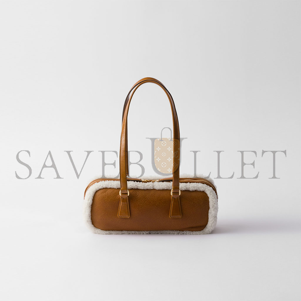 PRADA MEDIUM SHEARLING TWO-HANDLE BAG 1BB124 (27*12*6cm) PRADA MEDIUM SHEARLING TWO-HANDLE BAG 1BB124 (27*12*6cm)